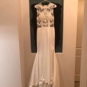 Lace Cutout Wedding Dress